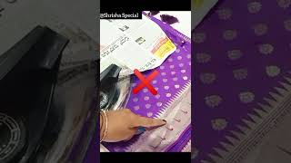 To Iron Saree Maintances Care