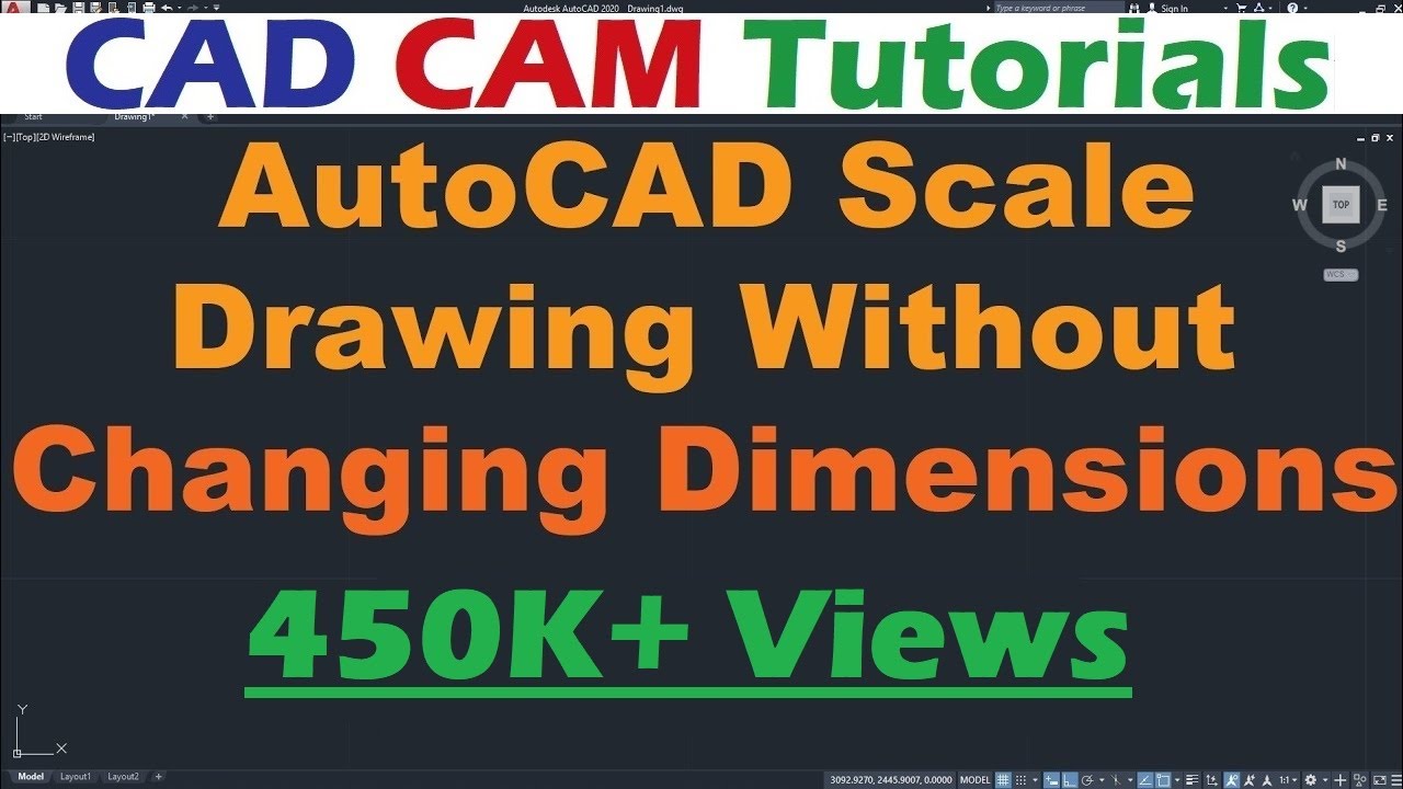 AutoCAD Scale Drawing Without Changing Dimensions 