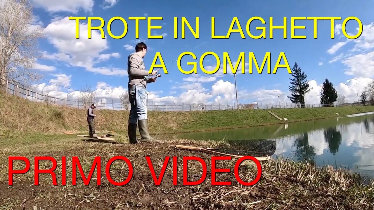 Trote in laghetto a gomma