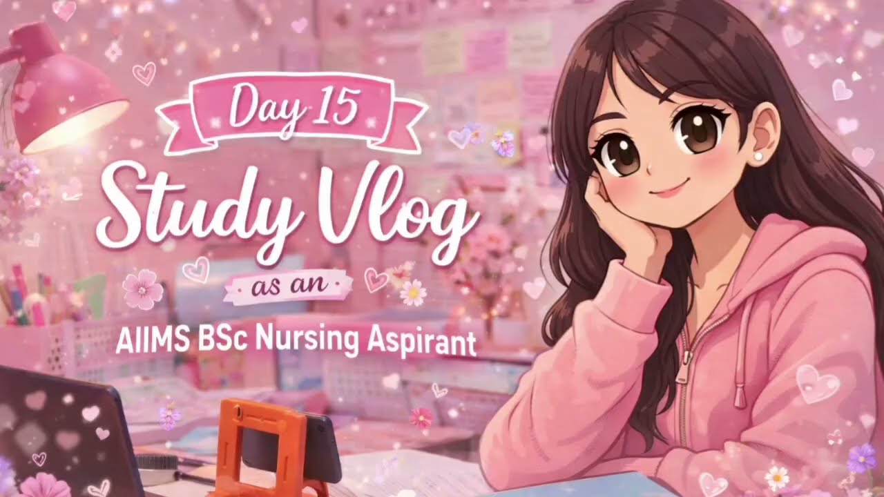 Day 15 Study Vlog | AIIMS BSc Nursing Aspirant | Bio • Chem • Physics