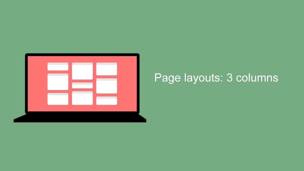 Page layouts 3 columns - YouTube
