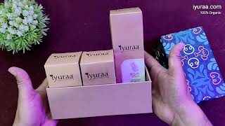 Unboxing Iyuraa Gift Pack Rose Hydrosol, Glow Serum & Night Oil For Radiant Skin Iyuraa