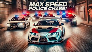 Toyota GR Supra Max Speed Test + Police Chase | NFS Most Wanted 2005  | Extreme Tuning screenshot 2