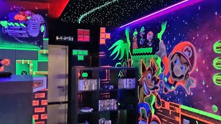 Man Transforms Room Into Glow In The Dark Gaming Den