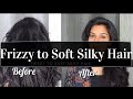 Frizzy Hair to Smooth Silky Hair| Hair Prepping For Hairstyles |How to Prepare Your Hair for Styling