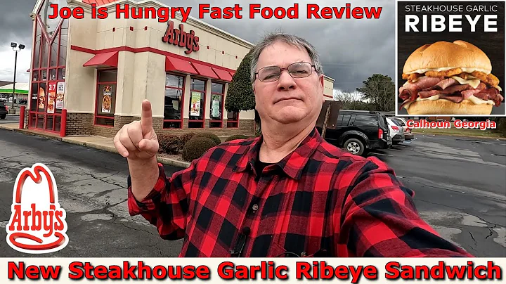 Arby's New Steakhouse Garlic Ribeye Sandwich Review | Joe is Hungry 🍖🥪🧀