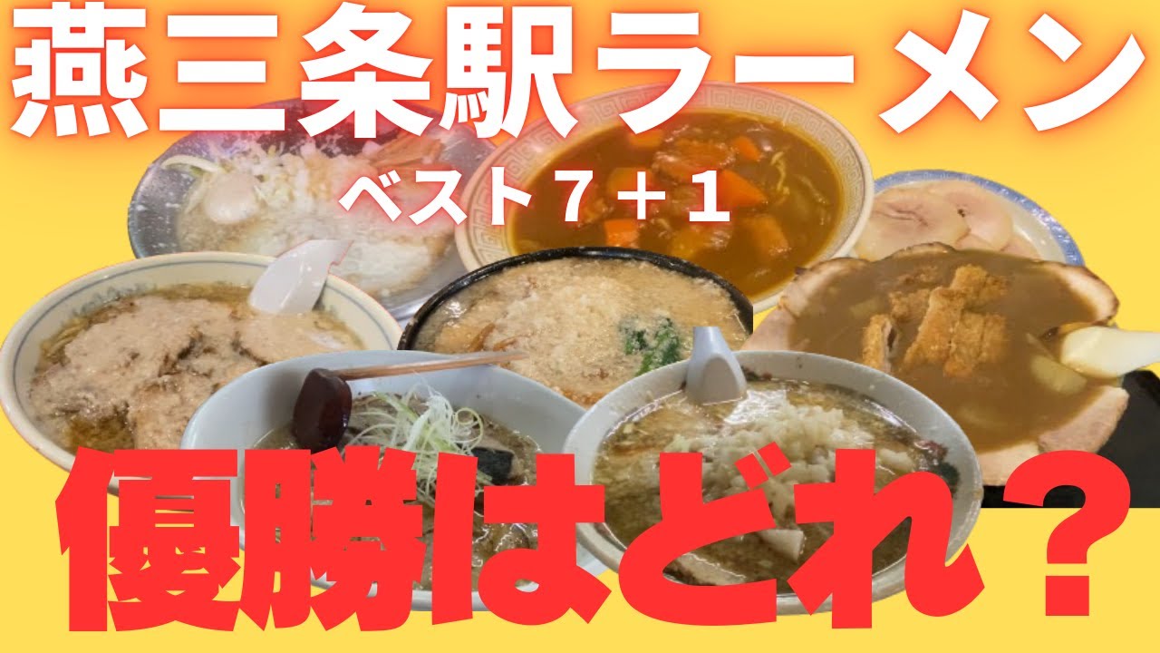 東大卒リストラ寸前の貧乏な塾講師が巡る、燕三条駅ラーメン店ベスト７（＋１）。優勝はどれ？