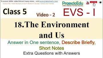 Class 5 EVS- 1 Extra Questions on The Environment & us video-2 State Board Std 5th