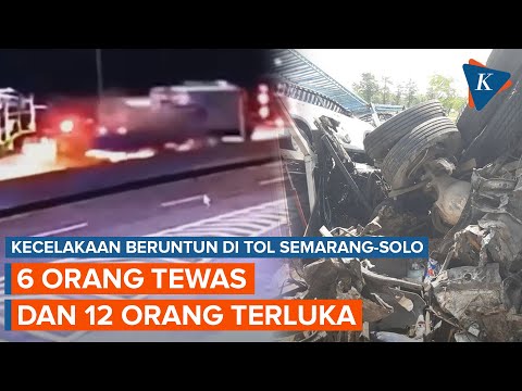 6 Korban Tewas dalam Kecelakaan Beruntun di Tol Semarang-Solo