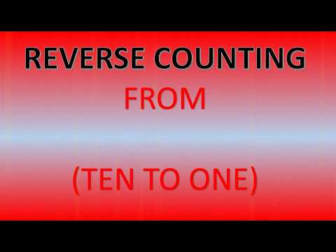 Reverse counting with spellings from 10 to 1