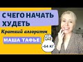 С чего начать худеть. Краткий алгоритм