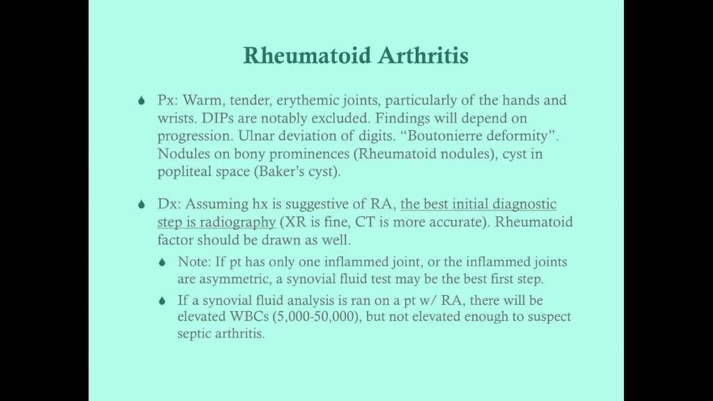 Rheumatoid Arthritis - CRASH! Medical Review Series