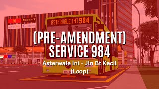 RMRT Buses | Service 984 Pre-Amendment Hyperlaspe [Asterwale | Roblox]
