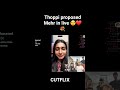 Thoppi live ഇൽ Mehr ഇനെ propose  ചെയ്തപ്പോൾ ❤️😲💐|Mrz Thoppi|Challenge by chat|CUTFLIX #mrzthoppi