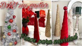 Diy para navidad /como hacer pinos para decorar