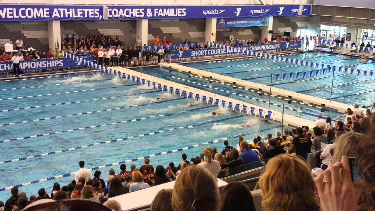 Countryside YMCA wins the Men's 200 yd Freestyle Relay at YMCA SC