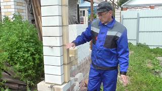 Экономичный способ кладки заборных столбов! Экономичный способ кладки заборных столбов!
