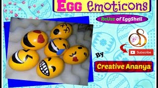 Egg Emoticons| Easter Egg decorations| Reuse Of Egg Shells| Kids Project