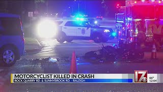 Motorcyclist dies after slamming into car at 60 mph, Raleigh police say