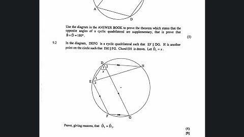 Euclidean Geometry | Grade 12 May/June 2023 Maths P2 | Question 9 (9.1&9.2)