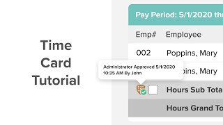 Time Card Tutorial with OnTheClock E Time Card Tutorial