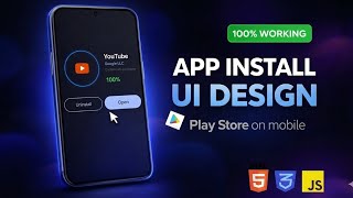 App Install UI Design Like Play Store 📱| HTML CSS JavaScript | Tutorial 🔥 screenshot 5