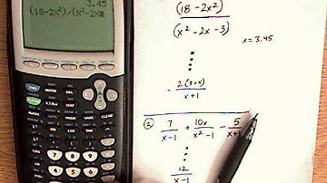 algebra - rational expressions - TI-84 - examples