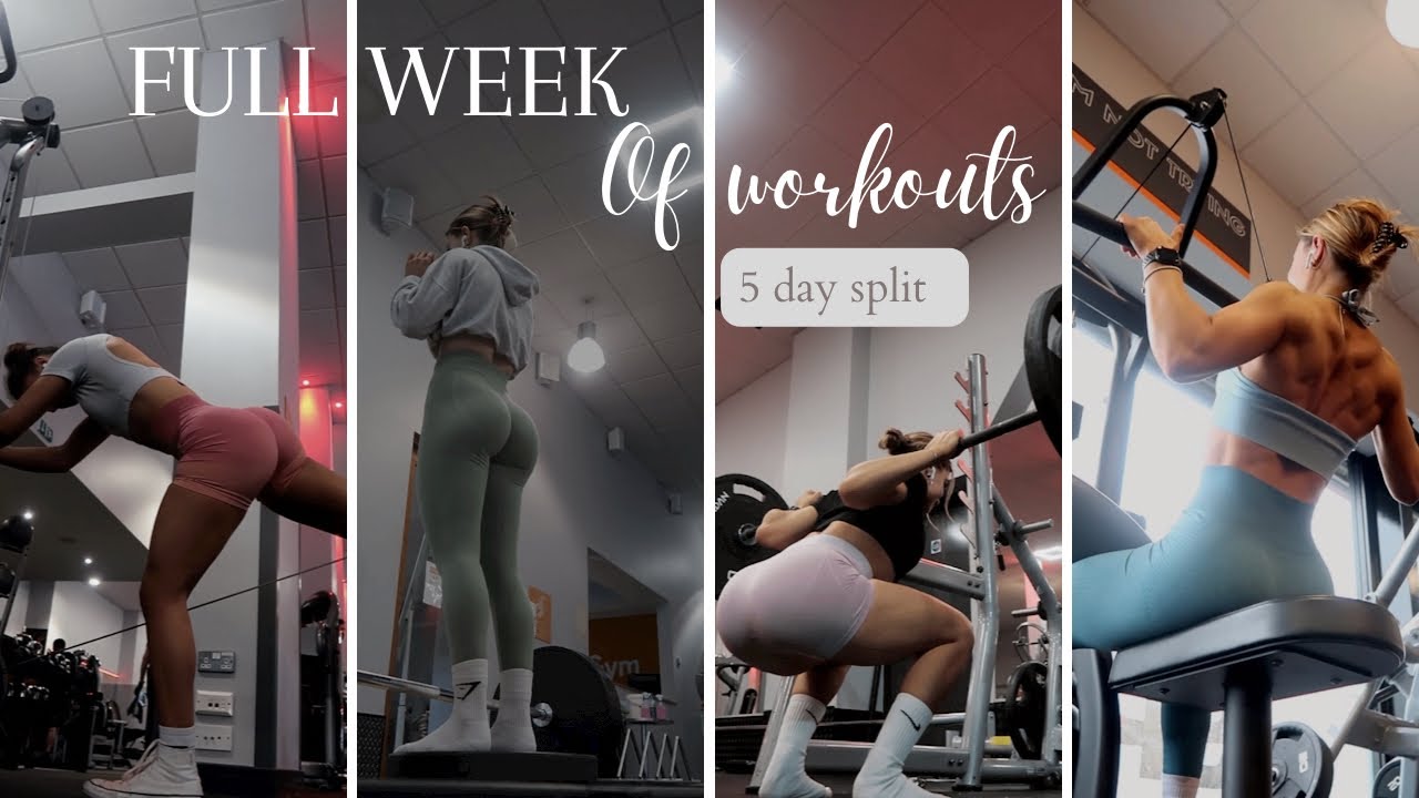 A FULL WEEK OF WORKOUTS | my current split - YouTube