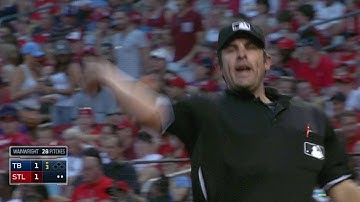 TB@STL: Maddon ejected after arguing strikeout