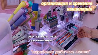 ОРГАНИЗАЦИЯ и Хранение Канцелярии ✨🪴 Переделка Моего Рабочего Стола (уборка и декор)