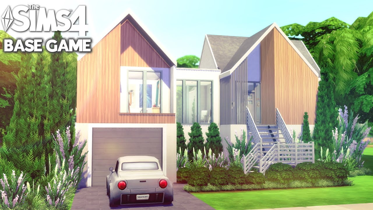 BASE GAME HOME • NO CC • SIMS 4 Stop Motion Speed Build - YouTube