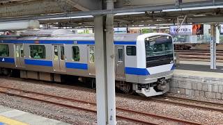 E531系K455編成、泉駅から発車