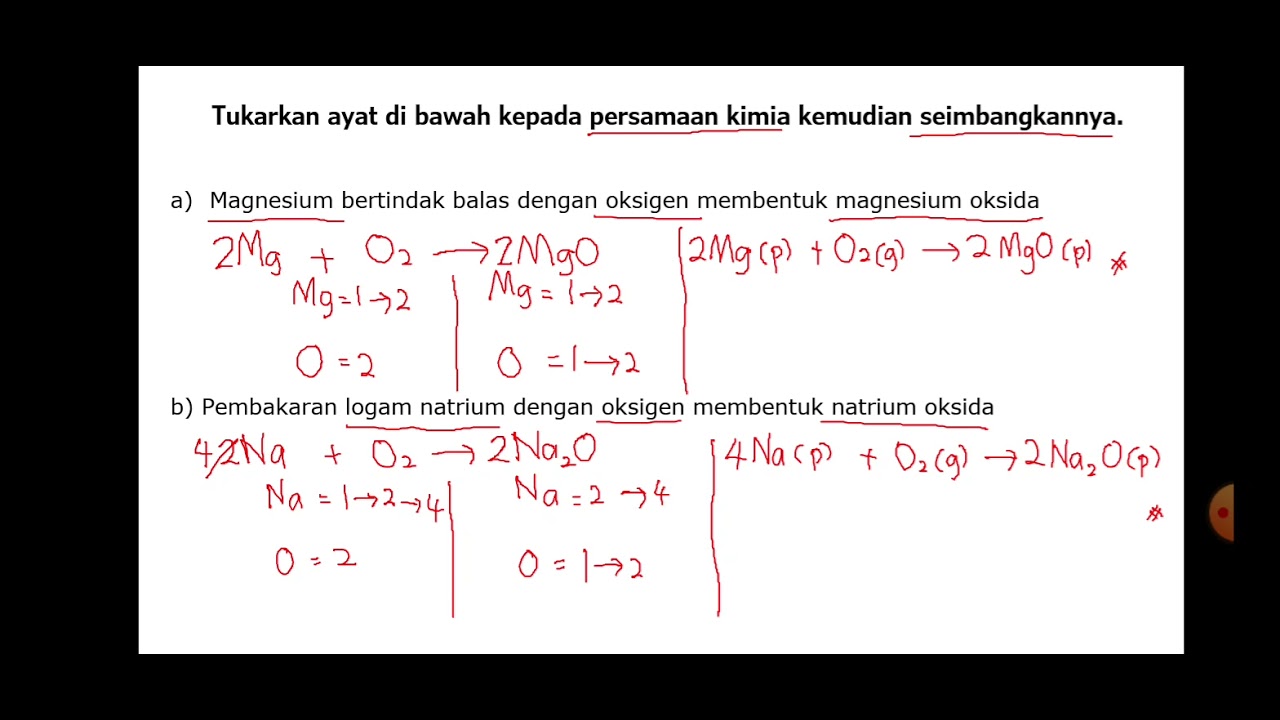 Cara Mudah Seimbangkan Persamaan Kimia
