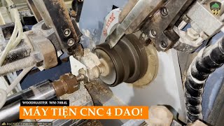 Máy tiện cnc 4 trục, tiện núm cửa, ngăn kéo Woodmaster WM-70R4L