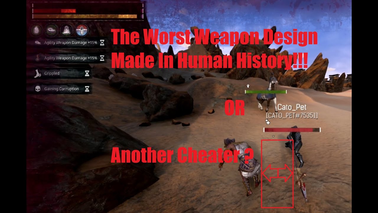 Worst weapon design ever made in a game.Or just another dumb cheater ...