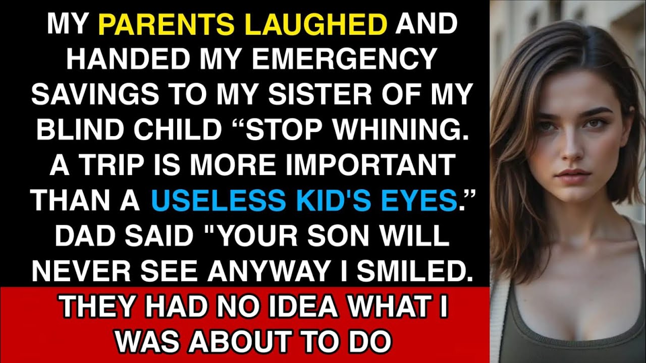 Мои родители отдали мои сбережения для слепого сына моей сестре на трип, сказав, что твой сын всё...
