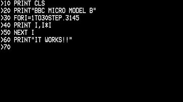BBC Micro Model B [BASIC test] (1982) Acorn Computers {German}