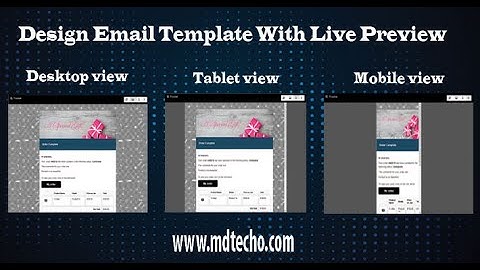 Design Email Template With Live Preview Opencart Demo By MD Techo