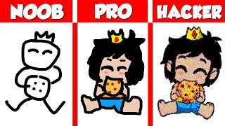 LOS COMPAS NOOB vs PRO vs HACKER en PINTURILLO 2 ELTROLLINO MIKECRACK LYNA ACENIX Y ELA