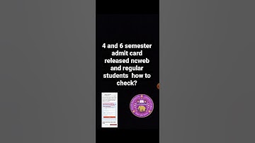 4 and 6 semester admit card released