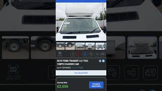 2019 ford transit 2.0 TDCi Luton van on copart uk as stolen recovered