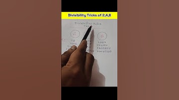 2,4,8 Divisibility rules tricks 🔥। #divisibilityrules #maths #shorts