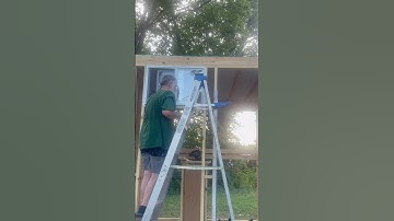 Tiny home window installation #tinyhouse #windowframe #wallframing