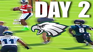 Philadelphia Eagles GRINDING Training Camp DAY 2 HIGHLIGHTS: Jalen Hurts, Tariq Woolen + MORE!