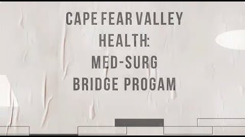 Med-Surg Bridge Program Testimonial 