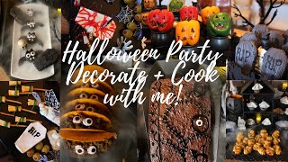 DECORATE WITH ME // HALLOWEEN PARTY RECIPES, DECOR AND SET UP // HOW TO HOST A HALLOWEEN PARTY IDEAS