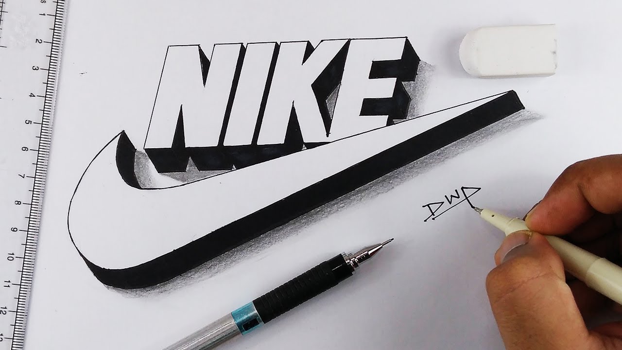 Featured image of post How To Draw Nike Logo 3D Dripping nike black logo svg file available for instant download online in the form of jpg png svg cdr ai pdf eps dxf printable cricut svg cut file