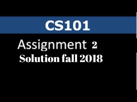 CS101 Assinment #2.....(Correct Solution )