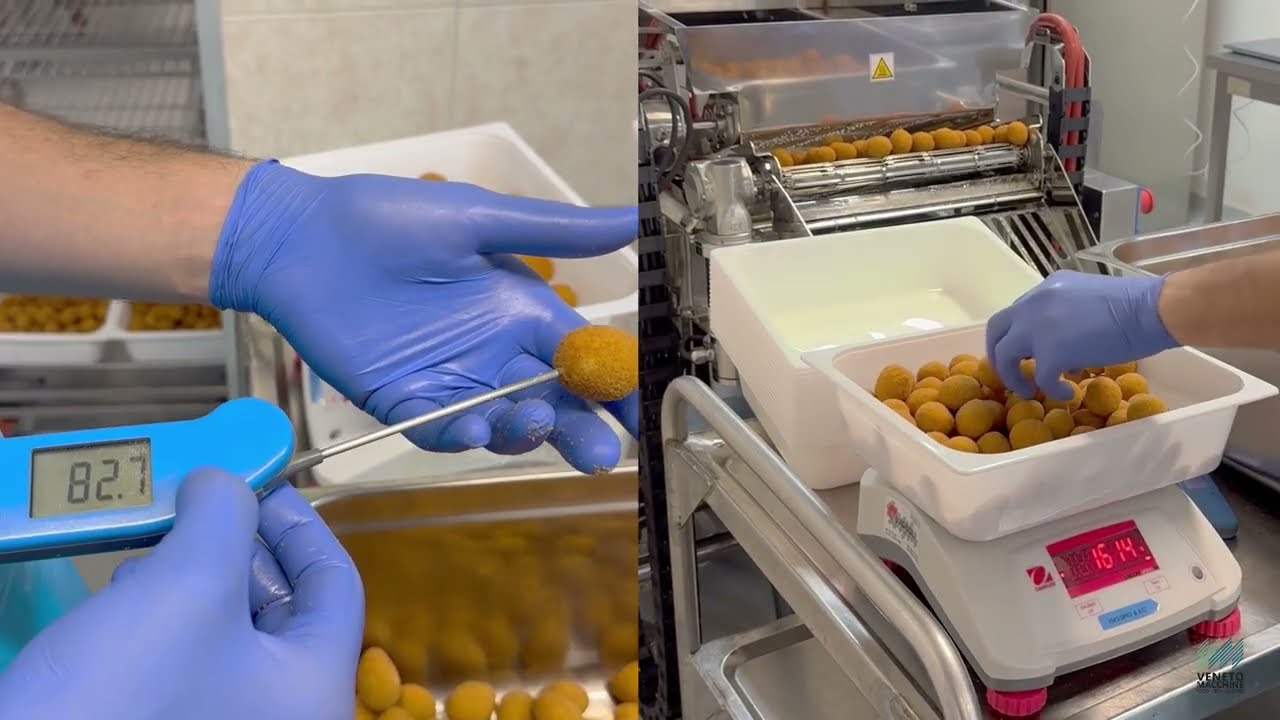 Friggitrice Automatica per Olive Ascolane – Impianto Industriale Veneto Macchine | Food Technologies