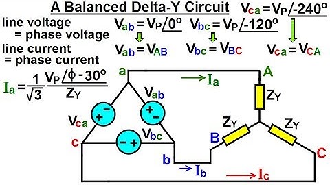 Electrical Engineering: Ch 13: 3 Phase Circuit (28 of 53) A Balanced Delta-Y Circuit